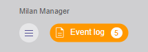 Event log button with orange background