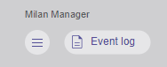 Event log button next to the main menu button