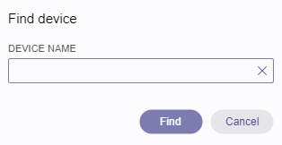 Find device dialog